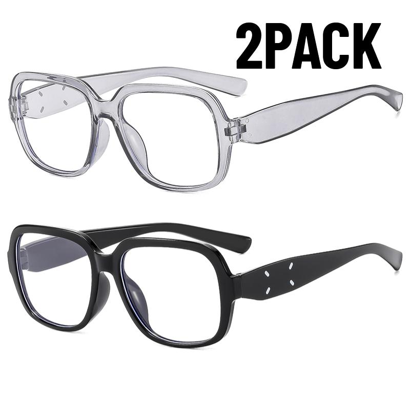 2PACK Fashion Square Sunglasses Women Brand Luxury Eyewear Women/Men Y2K Vintage High Quality Glasses Women Mujer