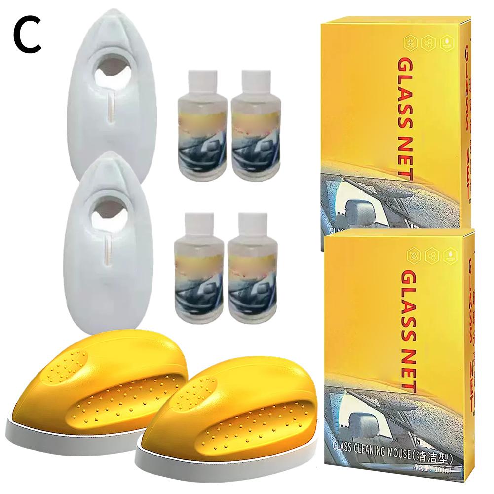 Car Glass Glossy Mouse Powerful Windshield Cleaner Oil Film Remover Cleaning Brush Window Coating Crystal Plating Agent Brush