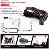 LED Light Bar Wiring Harness 12V 40A Relay Wireless On-off Switch 180W\300w Offroad Car Strobe Work Head Fog Light 2 Leads Wire