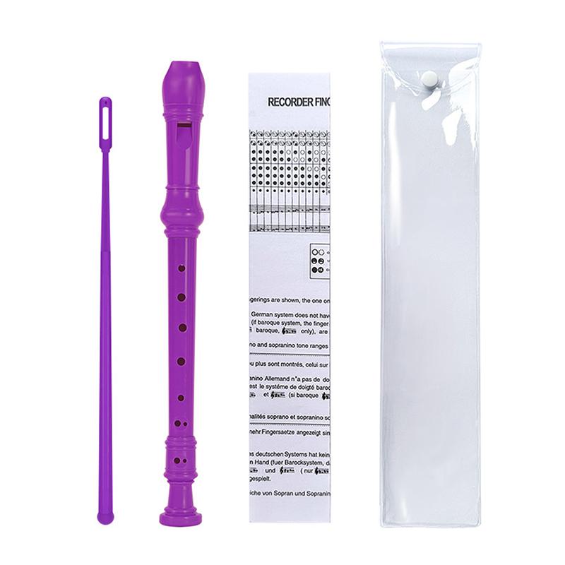 8-Hole Flute Set Vertical Flute Beginners Professional Practice Recorders Abs Flute With Cleaning Rod Orff Woodwinds Instruments