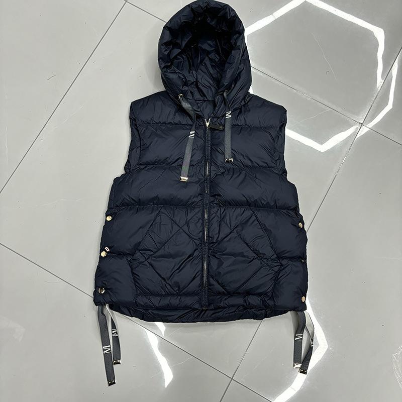 

Женский пуховый жилет с капюшоном, повседневная куртка без рукавов, простой, модный, осенне-зимний S