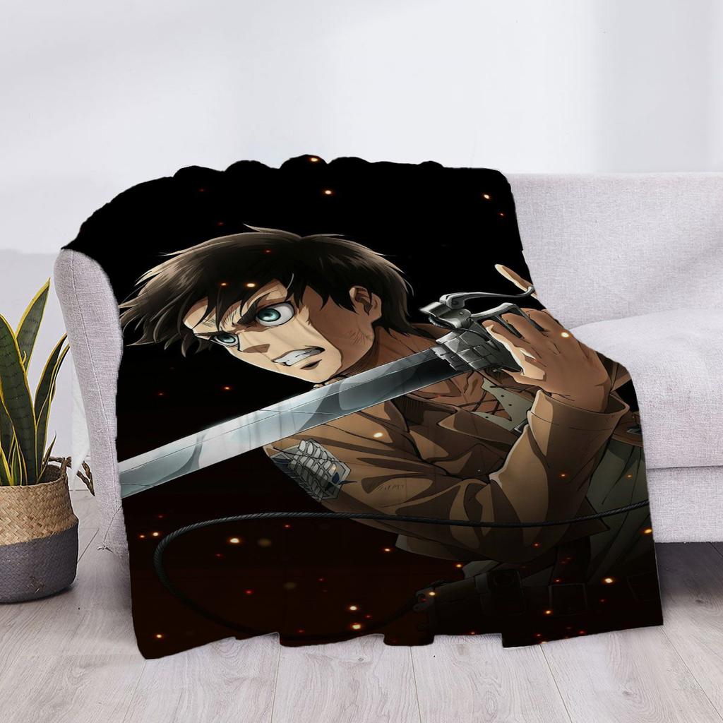 Blanket Attack on Titan Fluffy Soft Blankets & Throws Luxury Cover Plaid Throw Sofa Knee Microfiber H Anime Child Cute Home