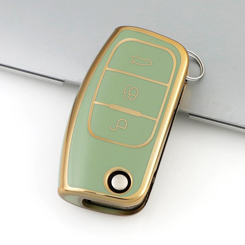 Fashion Tpu Keyless Car Flip Key Case Cover Shell Fob For Ford Escape Falcon C-Max Fiesta Focus 2 Ecosport Kugua Accessories