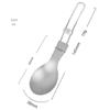Titanium Spoon Spork Ultralight Portable Cutlery Foldable Handlle Tableware for Outdoor Camping