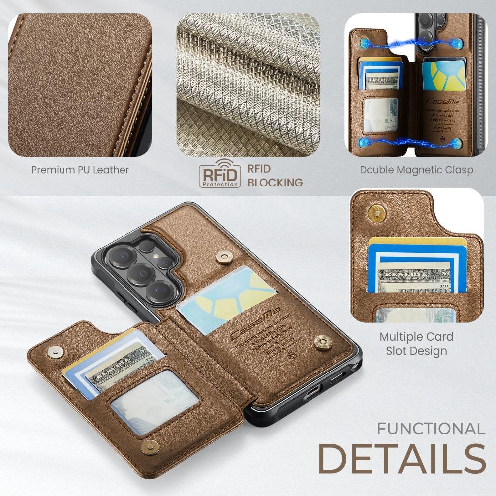 For Samsung Galaxy S26 Ultra 5G Premium Leather Card Case Magnetic Wallet Back Etui Samsung S26 Plus Phone S 26 Pro RFID Cover
