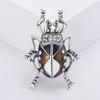 Rhinestone Bee Brooch for Women Unisex Pearl Beetle Pin Enamel Insect Lapel Pin Banquet Party Backpack Gifts Jewelry Accessories