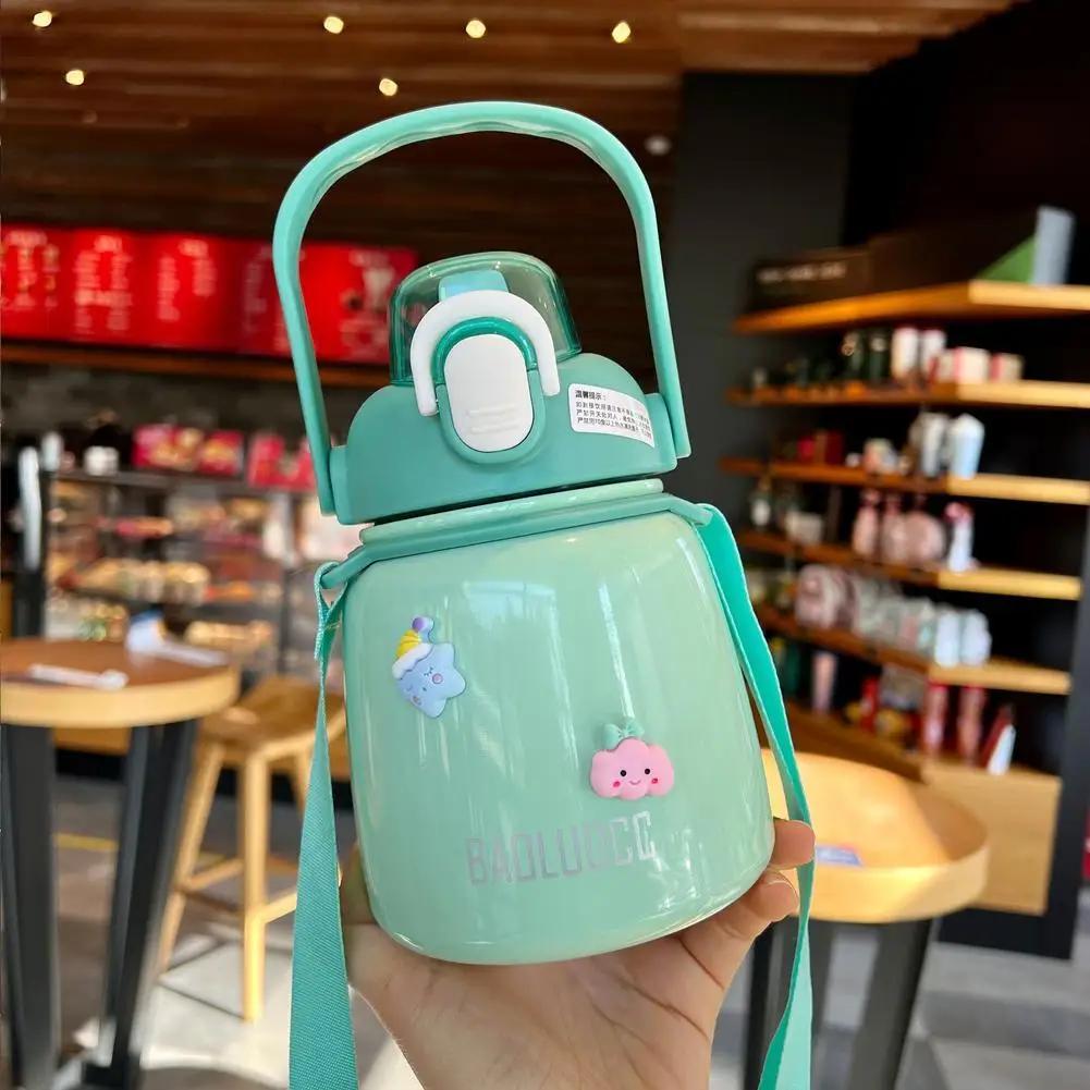 650ml Cute Insulated Bottle for Girls Cute Insulated Bottle for Kids Portable Large Capacity 304 Stainless Steel Insulated Mug