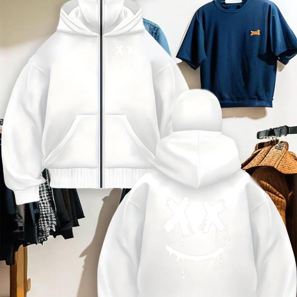 

Мужская прочная толстовка с капюшоном на молнии по всей длине, худи на молнии по всей длине, подарок для улицы на Хэллоуин и Рождество S