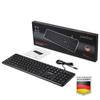 Perixx PERIBOARD-210 Wired Keyboard, Full Size, Slim, Quiet, English Layout, Black (Type-C)