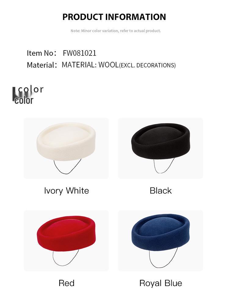 Berretto in feltro di lana stile Hepburn francese da donna 2025 – Elegante cappello invernale retrò