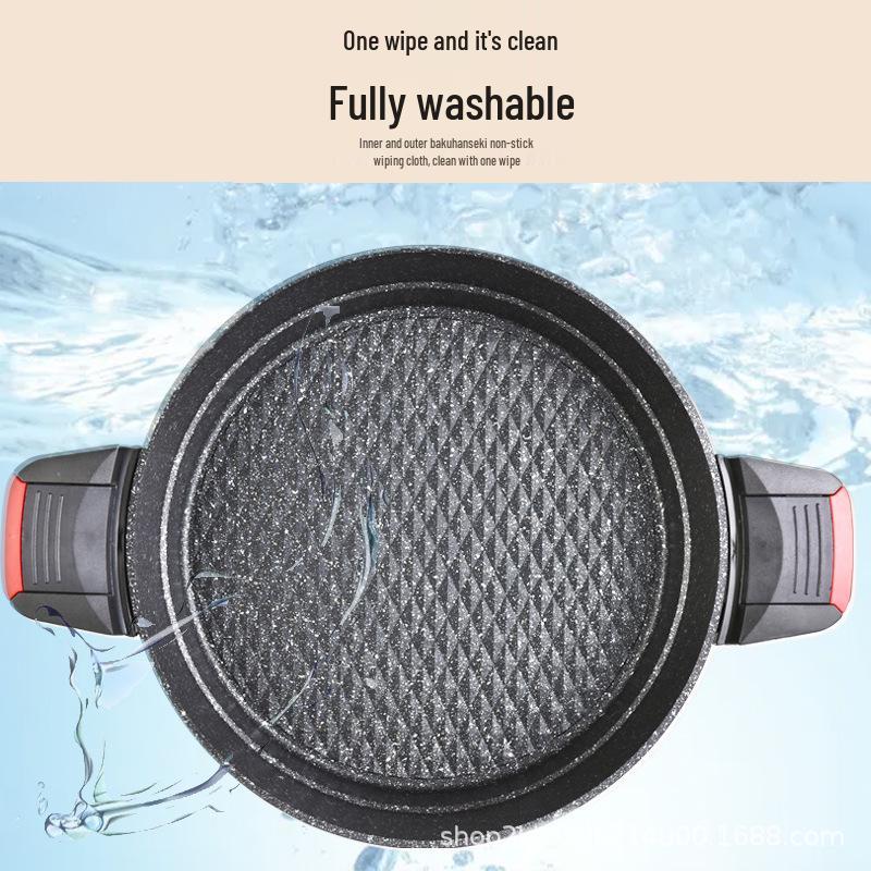 Electric Multi-Functional Mini Pressure Cooker: Non-Stick Maifan Stone Pot for Steaming, Frying, and Slow Cooking Micro Pressure Cooker 32CM