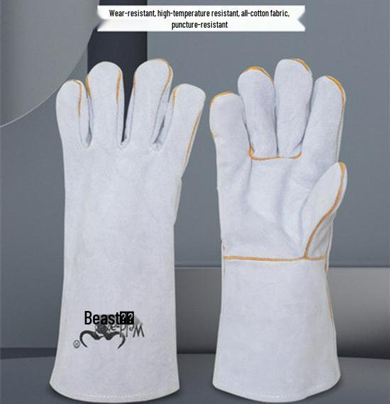 One-Piece Cowhide and Sheepskin Welding Gloves - Long & Short Models