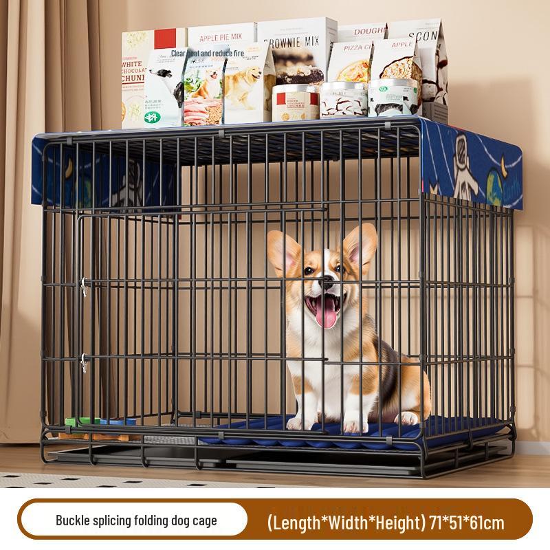 Indoor Pet Cage with Toilet for Small to Medium Dogs & Cats