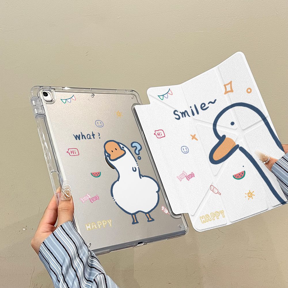 Little White Duck Apple iPad Air 7/6/5 tablet case, Pro tablet shell, 11/10/9 protective case