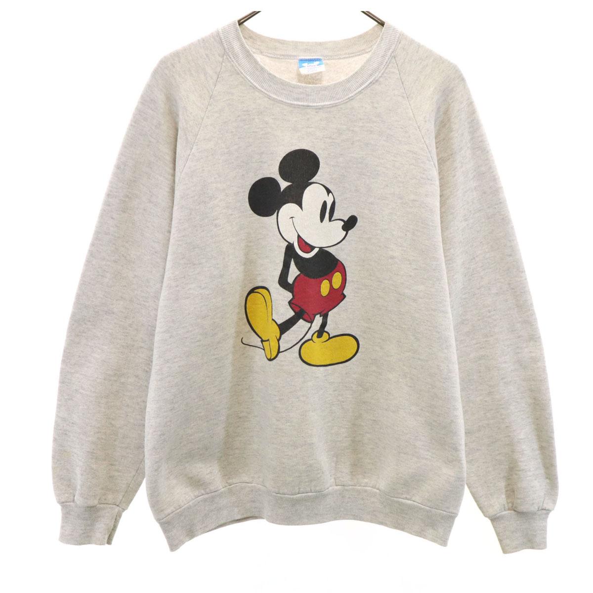 

Disney 90s Made in USA Old Long sleeve sweat trainer XL gray Men s Used