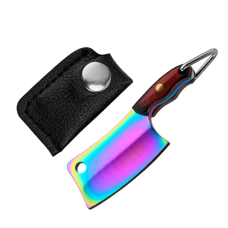 DIY Steel Wood Mini Pocket Knife Car Keychain Fishing Accessory and Bottle Opener
