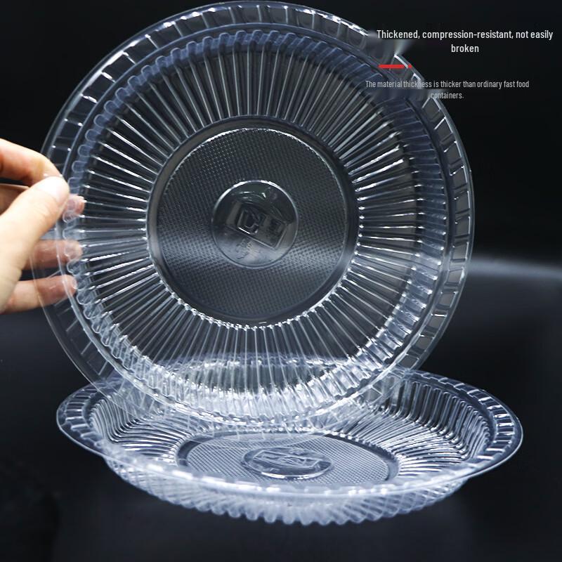 Weilaixing Disposable 10-Inch Hard Transparent Round Plates