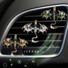 4Pcs Bling Dragon Air Vent Clips Car Air Freshener Car Accessories Enamel Fire Dragon Wyvern Vent Clips Refillable Auto Essential Oil Outlet Gothic