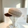 Autumn and winter hats, new newsboy hats, solid color simple cap, flat top women's outdoor fashion equestrian hats