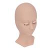 Lash Extension Practice Mannequin Head Silicone Makeup Training Head with 4 Pairs Replaceable Eyes