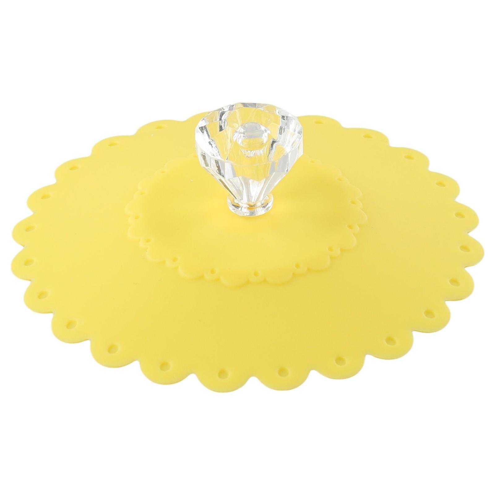 

Совершенно новые крышки для чашек Крышки Ручка-бриллиант Крышка-бриллиант Термостойкие жёлтый