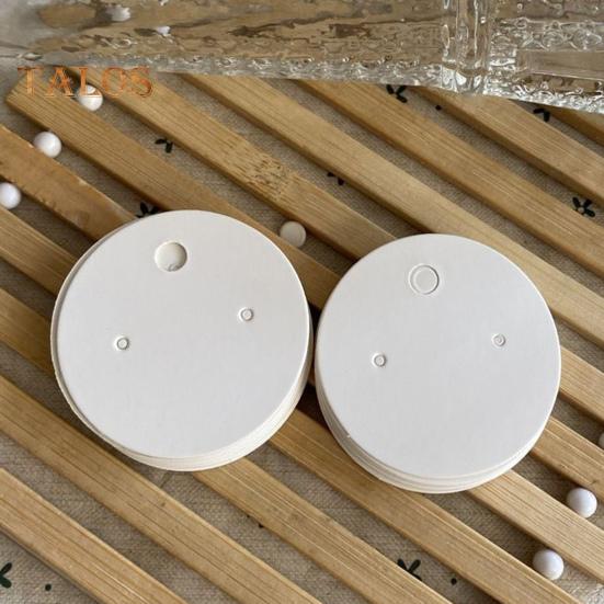 

100 шт., пустые круглые держатели для сережек, карточки для поделок и розничных продаж, идеально подходят для подвешивания сережек и демонстрации ювелирных изделий