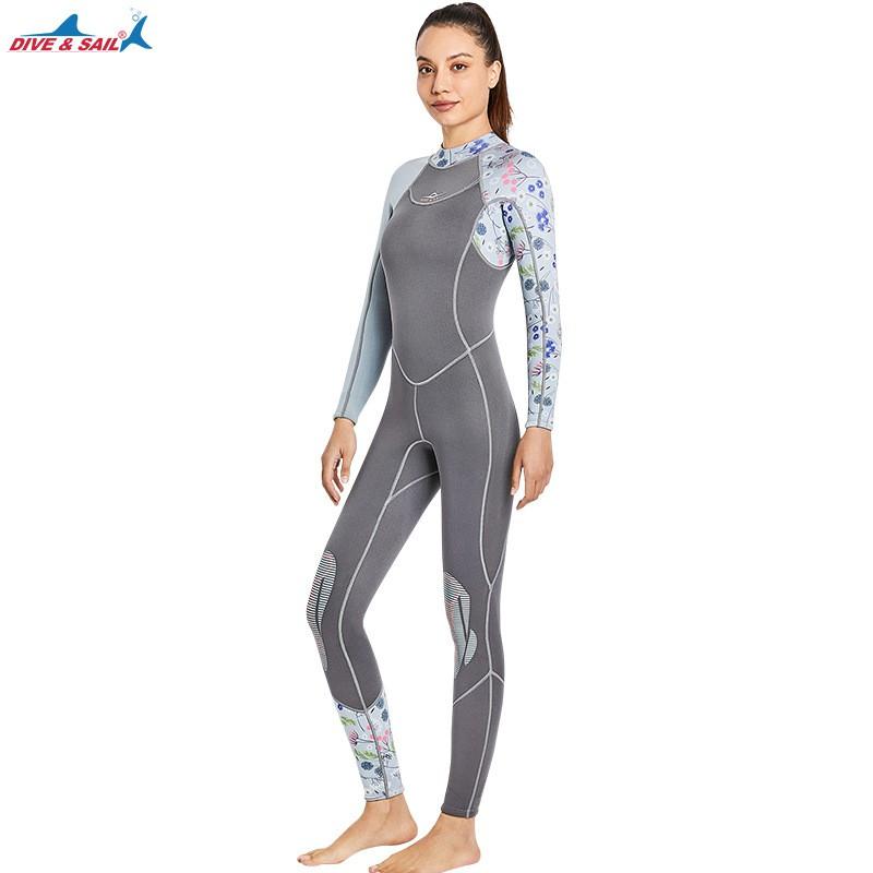 Womens 3mm Neoprene Full Wetsuit Diving Snorkeling Surfing Winter Swimming Warmth Thermal Protection