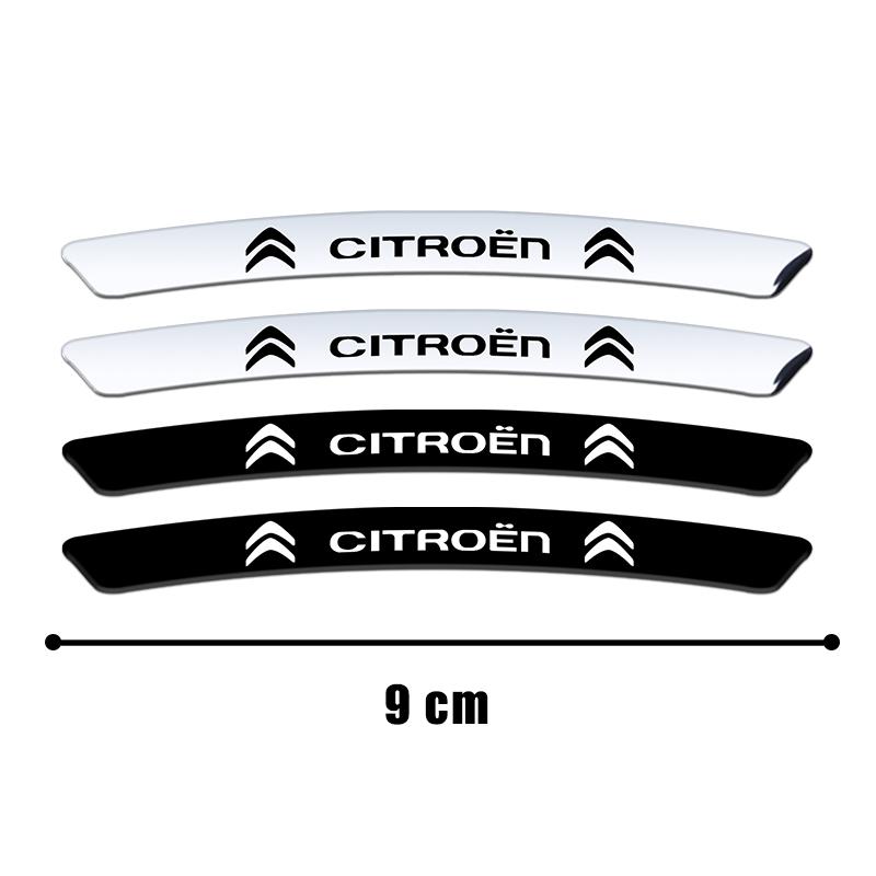 4 Stück Aluminium Custom Auto Radfelgen Aufkleber Decals Dekoration für CITROEN C1 C2 C3 C4 C4L C6 C5 VTS C-ELYSEE Auto Zubehör