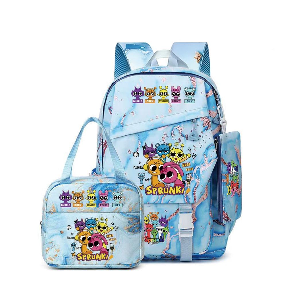 Sprunki Music Rhythm Box School Bag Game Backpack Junior High School Student Leisure Bag Travel Bag D