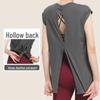 Women's Quick-Dry Sports T-shirt with Stylish Back Design for Yoga and Fitness