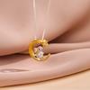 Moon And Star Rabbit Zodiac 925 Sterling Silver Clavicle Chain Pendant Necklaces