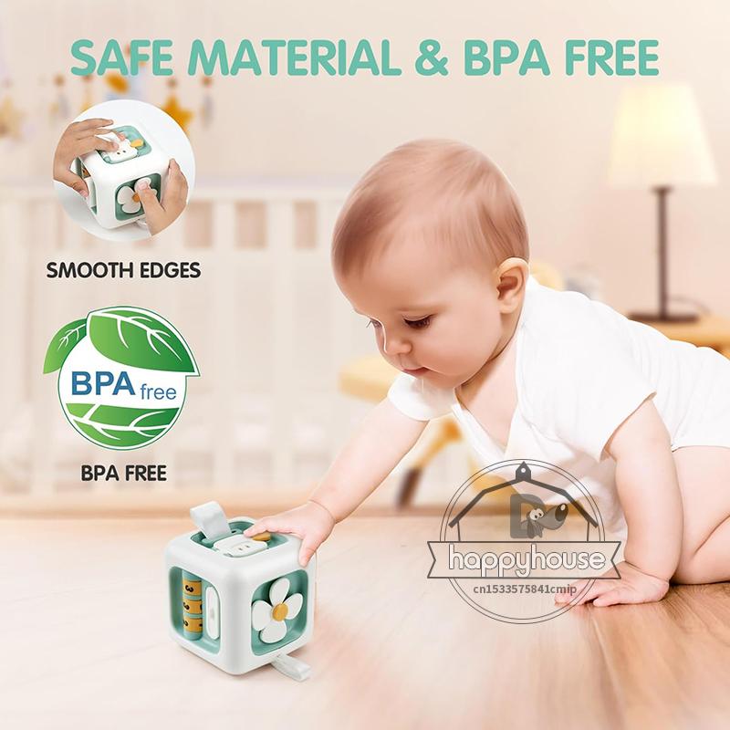 Activity Busy Cube Sensory Toys for Toddlers Montessori Toys for 1 Year Old Travel Toys Educational Learning Toy for 12-18 Month