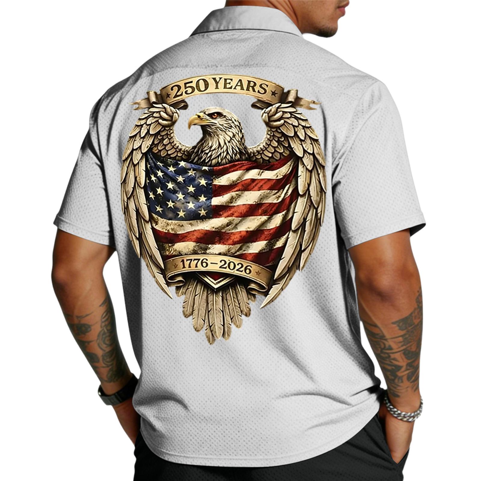 

Men s Casual Lapel Light Breathable Short Sleeve Shirt XL білий