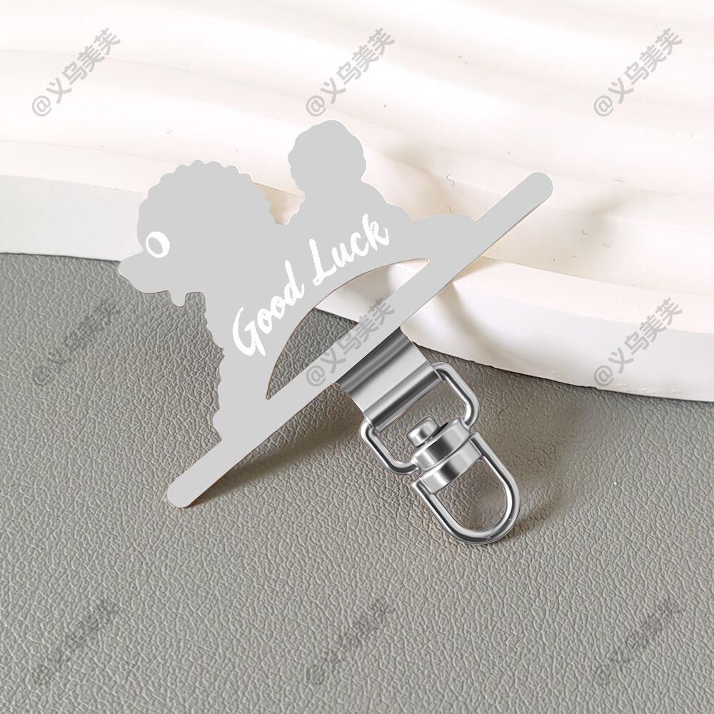 

Ultra-thin 0.2mm Cartoon Puppy Phone Lanyard with Stainless Steel Clip and Metal Connector