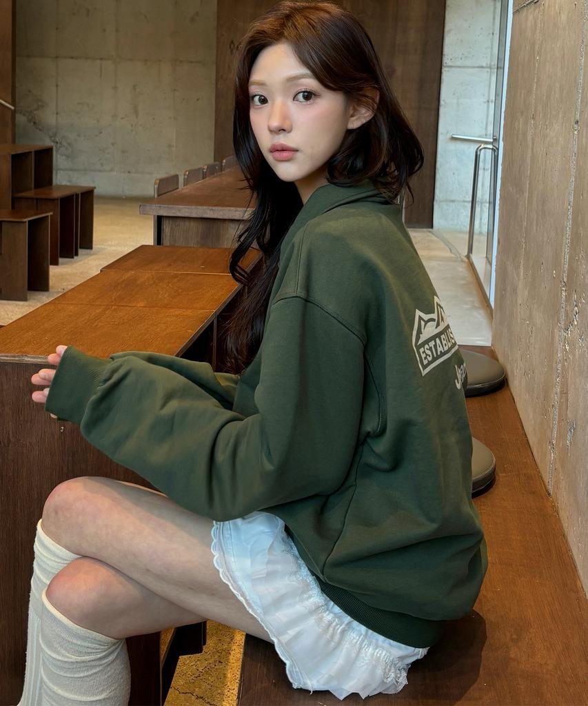 JEEP [360G] M-Logo Half-Zip Sweatshirt (Jr5Tsu838Gn)