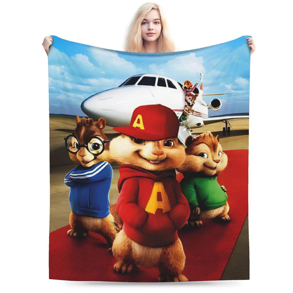 Alvin and the Chipmunks Accessories Blanket Lightweight Thin Flannel Throw Blanket Cozy Quilt