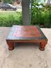 Handpainted Wood Chowki Table: Low Wooden Stool, Home Decor