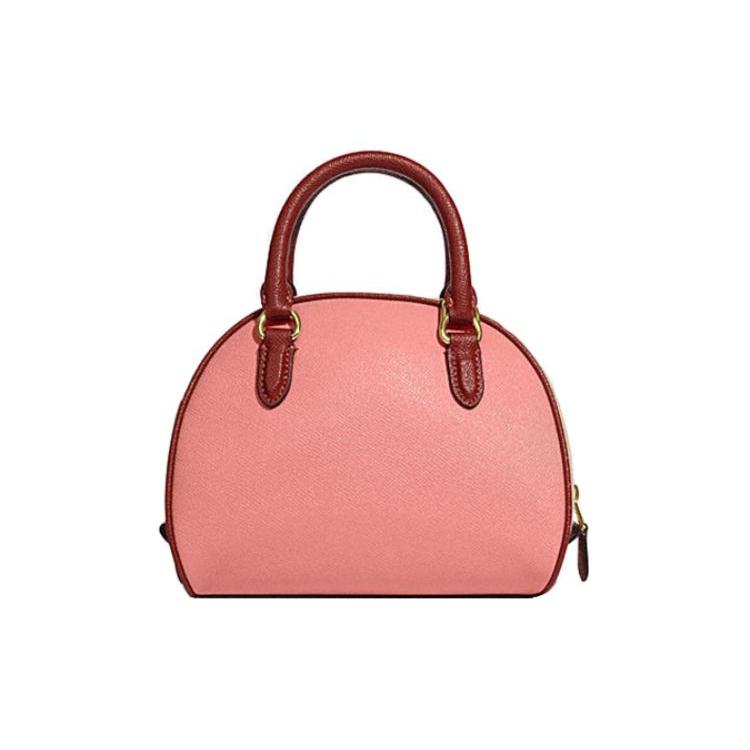 New COACH Sydney Split Cow Leather Shoulder Bag, Crossbody Bag, Handbag Regular Women's Mixed Candy Pink CC784-IMS5K