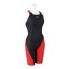 Mizuno EXER SUITS Half Suit for Competitive Swimming and Size XL Women's Training, N2MG2775, 96 Black/Red,
