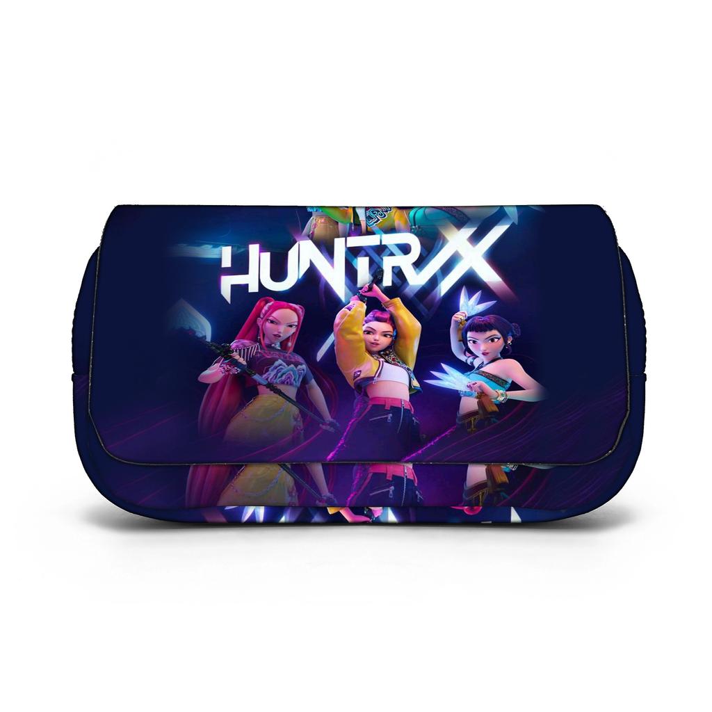 KPop DemonHunters Full Version Student Large Capacity Pencil Bag Demon Hunter Girls Group Pencil Bag Stationery Bag CLE
