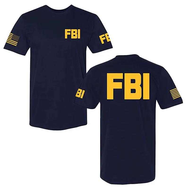Law EnforceUnisext SECURITY Tee Police EMS FBI Fire Rescue Sheriff TwoSided TShirt 2026 Summer Unisexs Cotton Oversized Tshirt