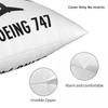 Boeing 747 Plant Pillowcase Polyester Linen Velvet Pattern Zip Decorative Pillow Case Home Cushion Cover 18"
