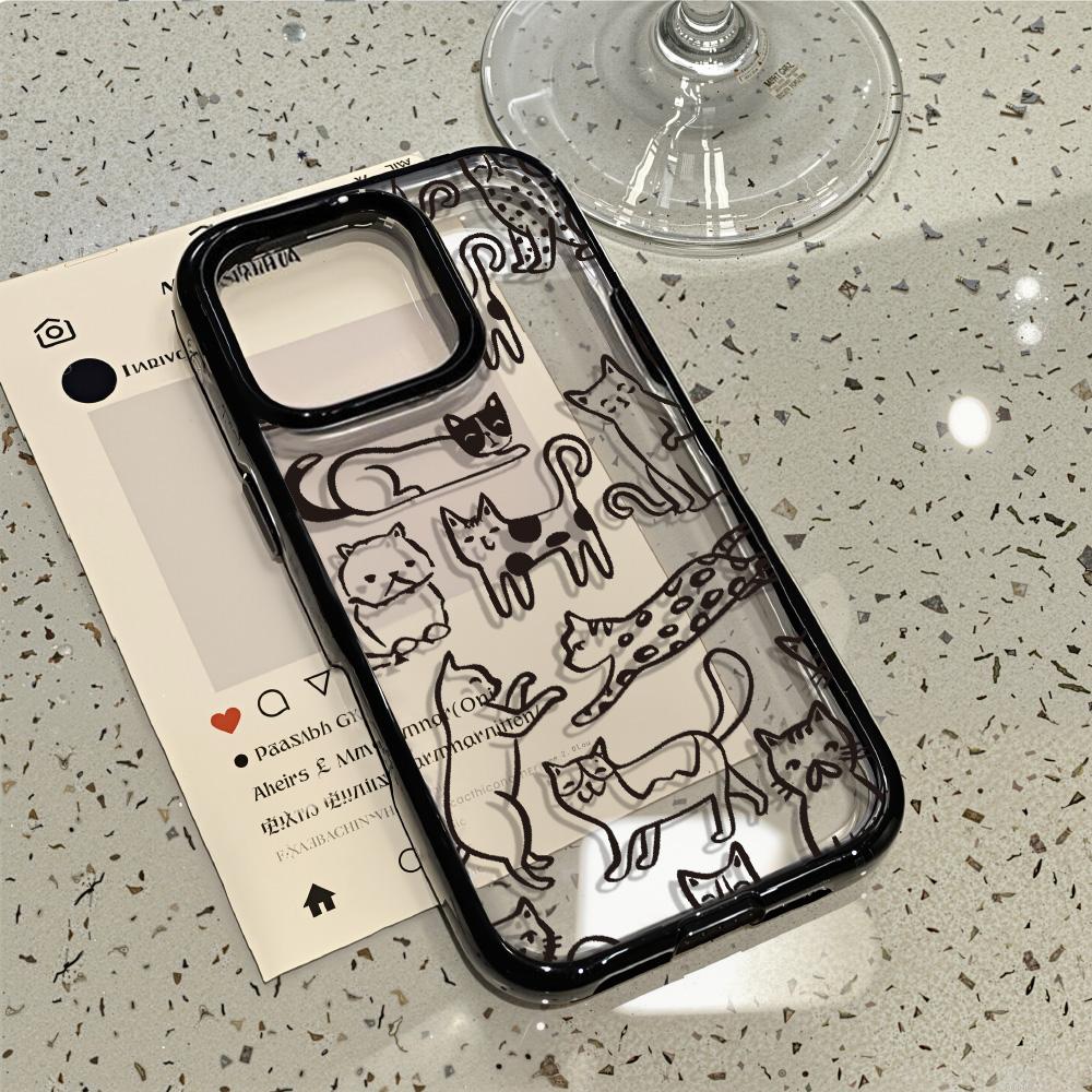 Acrylic Phone Case For iPhone 11 13 16 ProMax Case iPhone 13 14 15 ProMax 12 13 ProMax Case Samsung A55 A05S A54 A06 S22 A15 S23 A12 A22 A52S Cartoon