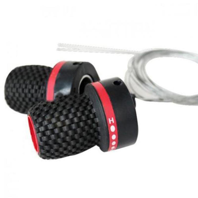 1 Pair Plastics & Rubber Bike Bicycle Cycle Speed Shifter Derailleur Handle Grip Gear Black