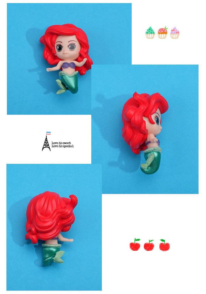 Set of 6 Adorable PVC Anime Princess Figurines for Desktop Decoration