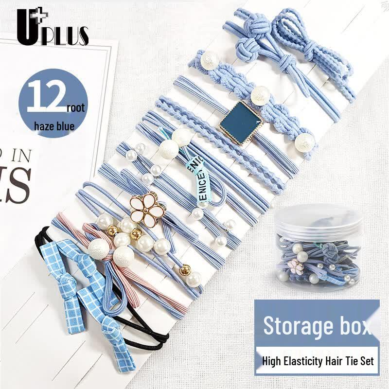 UPLUS Elastic Hair Ties & Bands Collection Premium Quality 12 шт.