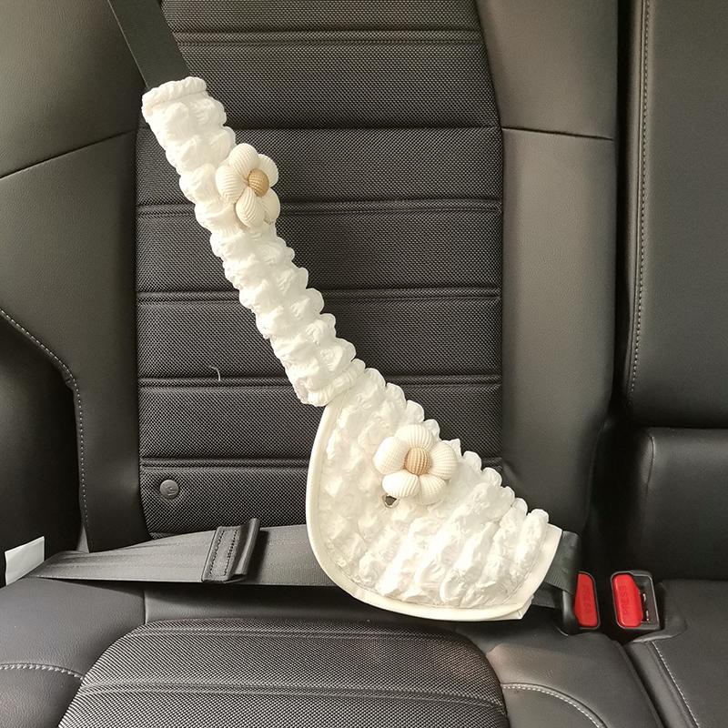 2PCS Cute Cartoon Bow Cloud Car Seat Belt Cover For Children Auto Seatbelt Adjuster Cases Shoulder Pad Protector Car Accessories