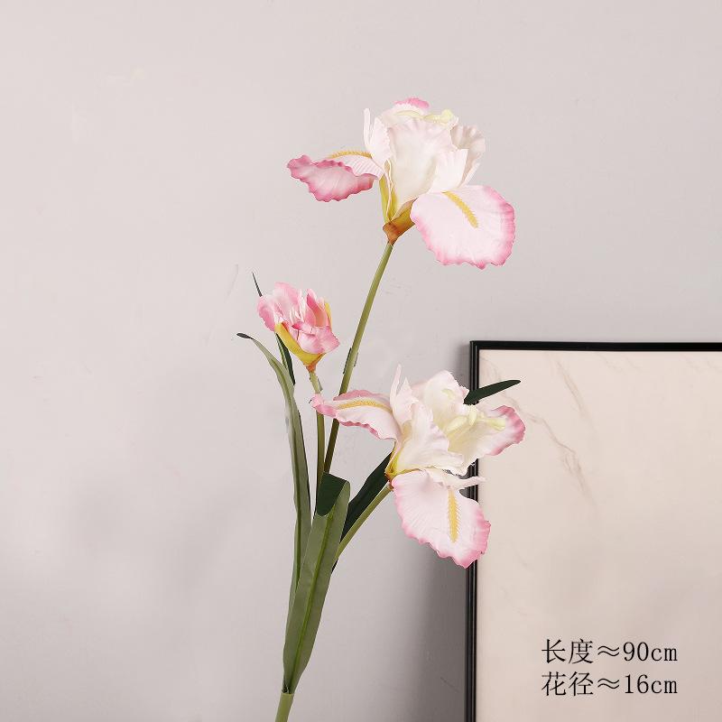 

Artificial flower single 3-headed iris flower fake flower flower arrangement wedding photography flower arrangement
