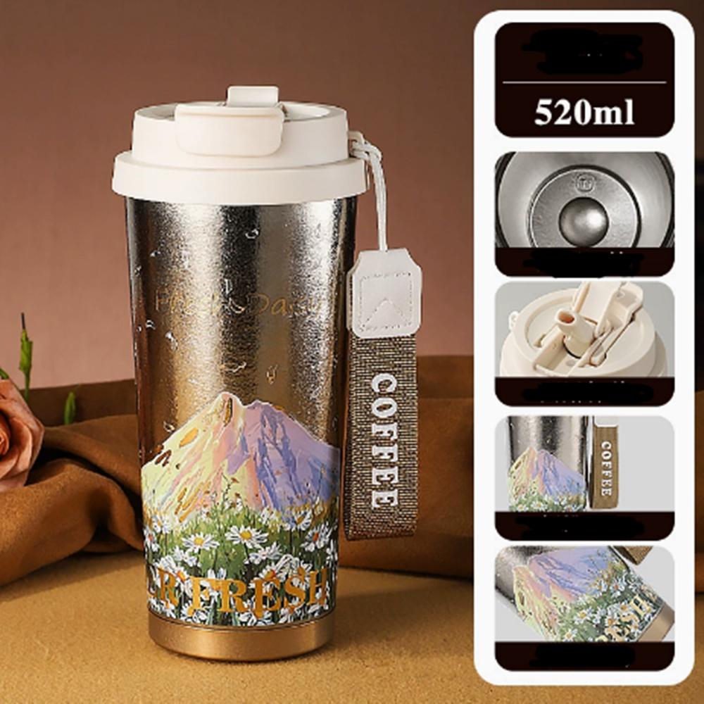 Titanium Insulated Thermal Mug Coffee Cup Travel Tumbler Vaccum Keep Drinks Cold Hot Portable Leakproof For Outdoor Office Car