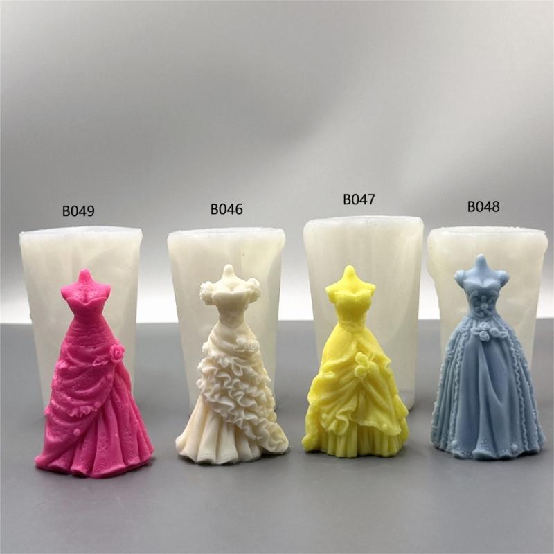Silicone Molds Wedding Dress Candle Molds Epoxy Resin Molds Castings Molds Plasters Molds for Home Decoration